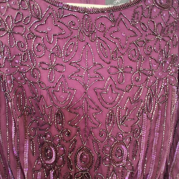 Bridgerton Regency Adrianna Papell Beaded Maxi Gown (no size tag - see photos) - Picture 7 of 16
